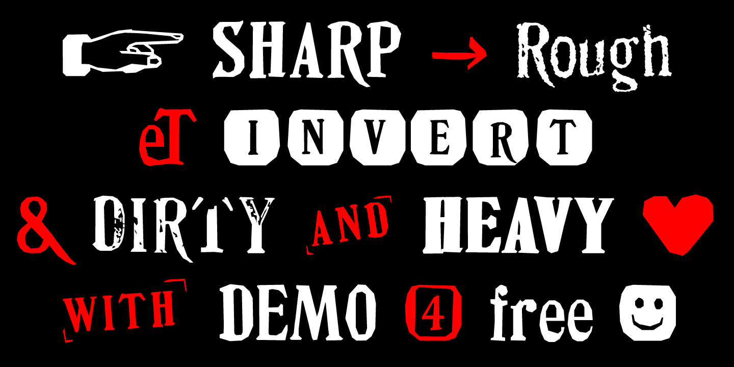 DIY Fantasy Stamp Rough DEMO Font preview